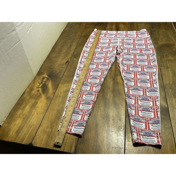 Budweiser Women's Leggings All Over Printed Logo Spellout Size Large NWT - Picture 5 of 8